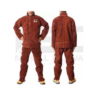 Meilleure qualité en cuir de vachette fendu veste de sécurité de soudage en cuir suédé robuste confortable soudeur sécurité vestes industrielles - Product Image 6
