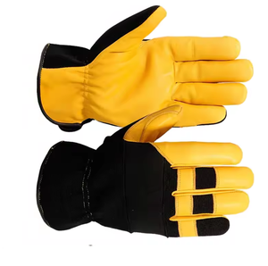 Gants de mécanicien en cuir avec logo en caoutchouc personnalisé et doublure en coton - Product Image 2