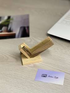 Tarjetero de Madera Minimalista Moderno para Tarjetas Bancarias, Estuche Delgado para Tarjetas de Crédito de Madera Natural - Product Image 4