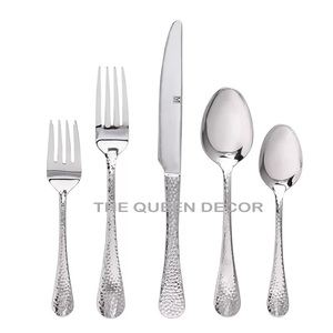 Juego de Cubiertos de Metal con diseño de hoja de lujo, cuchillo rebanador y cortador, mango de diseño de hoja de Color dorado y tapa de Color plateado de acero inoxidable - Product Image 5