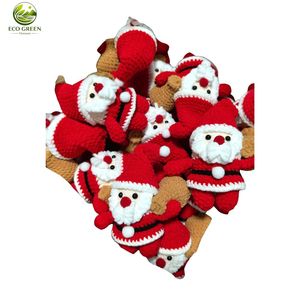 Figurine de renne en crochet faite à la main, peluche de Noël, poupée de fête rembourrée, décoration douce et naturelle pour salon, ornement de Noël, cadeau décoratif - Product Image 6
