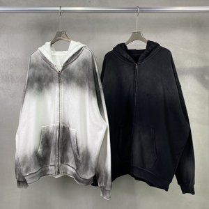 Alta calidad 400Gsm Pullover French Terry Blank Vintage Wash Sudaderas con capucha para hombre Impresión DTF Lavado ácido Sin cuerda Invierno 100% Algodón - Product Image 6