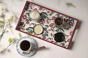 Tablero MDF con estampado de esmalte de tendencia, bandeja para servir, mango, forma rectangular, diseño moderno, respetuoso con el medio ambiente, Apto para lavavajillas, plato para uso en fiestas - Product Image 3