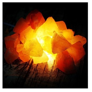 Gradation rotative Super belle glace en verre de l'Himalaya fissuré lumière de sel naturel lampe de nuit chaude créative - Product Image 6