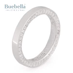 Simple 3mm 925 Sterling Silver Eternity Band para hombres delicado anillo de moissanita regalo de joyería - Product Image 2