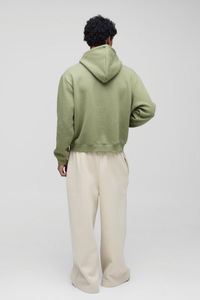 เสื้อสเวตเตอร์มีฮู้ดผ้าขนแกะแบบสวมหัวเสื้อมีฮู้ดผ้าคอตตอนโอเวอร์ไซส์แบบกำหนดเองโดย Marfa International - Product Image 4