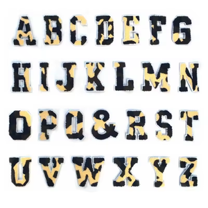 Punto personalizado 26 <span class=keywords><strong>letras</strong></span> 3diy camuflaje toalla bordado procesamiento ropa bolsa decoración bordado parche goma tela pasta - Product Image 2