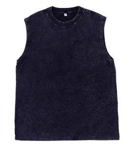 Men's Sleeveless Tank <b>Top</b> Solid Color Oversized Cotton Sportswear Fitness <b>Vest</b> Casual Streetwear Sleeveless Acid Wash <b>Top</b> - Product Image 2