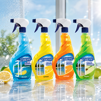 Fabienne Nettoyant Vitres en Spray 500 ml aux Parfums Océan, Citron, Pomme et Orange pour Vitres, Miroirs et Entretien du Verre Automobile Sans Traces
