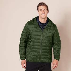 Custom Canvas Puffer <b>Jacket</b> Thick Polyester Filled Hooded Winter Parka for <b>Men</b> <b>Smart</b> <b>Casual</b> Style - Product Image 5