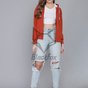 Sudadera con capucha clásica de manga larga para mujer con cremallera completa Ropa de invierno informal con logotipo frontal - Product Image 6