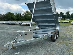 รถพ่วงดั๊มพ์แบบยกเทขนาด 6x12 สำหรับงานหนัก ใช้ในฟาร์ม ระบบไฮดรอลิกทนทานพร้อมมอเตอร์เกียร์ ชิ้นส่วนหลักสำหรับรถพ่วงแทรกเตอร์ - Product Image 6