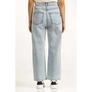 กางเกงยีนส์เดนิมทรงตรงแฟชั่นเรียบง่าย WM-JNS-WS25-004 - Product Image 3