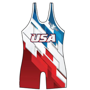 Combinaison de musculation personnalisée pour hommes, uniforme de musculation Bauer Chief Wrestling USA, combinaison sublimée pour jeunes et adultes - Product Image 3