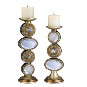 Bougeoir en métal finition antique bougeoir pour éclairage et décoration de la maison ensemble bougeoir décoratif élégant - Product Image 6