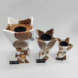 Brûleur à Bakhoor en bois et résine artisanal de qualité supérieure, anti-odeur, diffuseur d'arômes naturel, élégant objet de décoration pour la maison par Tradebyd - Product Image 2