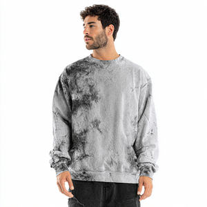 Sudadera de Hombre para Invierno, Lavada a la Piedra, Estilo Vintage, Cuello Redondo, Hombros Caídos, Felpa Transpirable - Product Image 1