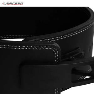 Ceinture en cuir de gymnastique réglable personnalisée à usage intensif Boucle de levier d'haltérophilie d'entraînement de puissance Produit de sécurité de forme physique - Product Image 4