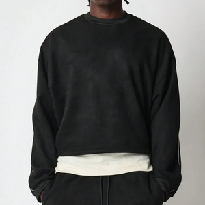 เซ็ตชุดวอร์มสำหรับผู้หญิงผ้าคอตตอนซัก100% ขนาดใหญ่พิเศษปักโลโก้ได้ตามต้องการ OEM - Product Image 5