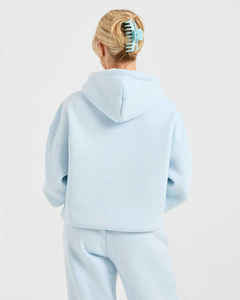 Meilleure vente bleu pastel pull classique pour femmes sweat à capuche surdimensionné sweats à capuche anti-rides et respirants pour femmes sweat à capuche pour vêtements de sport - Product Image 5