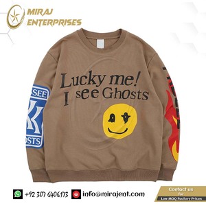 Chanceux je vois des fantômes mode respirant Streetwear rappeur thermique surdimensionné personnalisé hommes sweat - Product Image 2