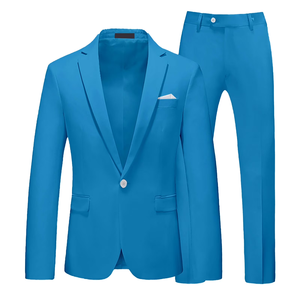 Nouveauté, vente chaude, costumes d'affaires de haute qualité pour hommes, coupe ajustée, grande taille, couleur unie, design personnalisé, boutonnière, Bangladesh - Product Image 3