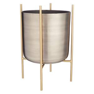 Juego de 3 macetas decorativas de mimbre dorado de alta calidad, macetas de flores, artículos de jardín más vendidos - Product Image 2