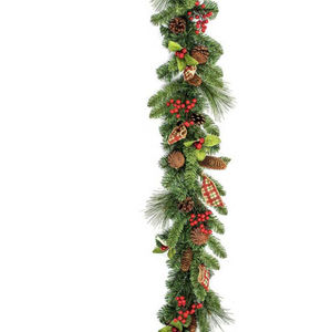 Guirlandes de Noël vertes conçues sur mesure par OEM et accessoires de décoration Approvisionnement en gros Meilleur ornement de guirlandes de Noël en Inde - Product Image 2