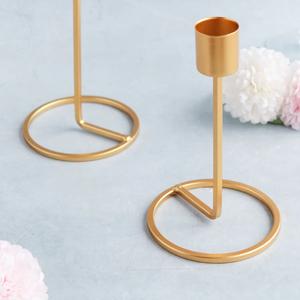 Iron Metal <b>Taper</b> <b>Candle</b> for Centerpieces <b>Candle</b> Holder in Gold Finished <b>Candle</b> Stick in Wholesale Price for Wedding Decoration - Product Image 1