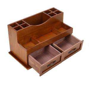 Porte-cosmétiques en bois multi-compartiments |   Artisanat de qualité supérieure |   Prix de gros - Product Image 1