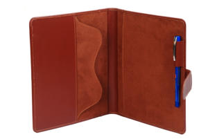 Funda de cuero genuino para diario, tamaño A5, logotipo personalizado - Product Image 4