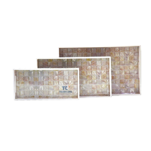 Plateau de service en nacre de qualité haut de gamme en vente en gros plateau de service en incrustation de vadrouille plateau en laque pour table basse et décoration intérieure - Product Image 4