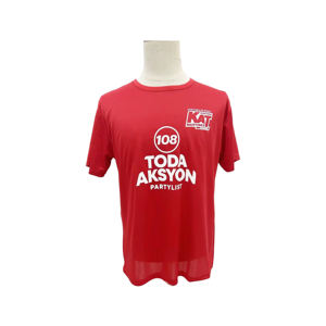100% poliéster Dryfit malla de punto 300g Casual Camiseta corta Transferencia de Calor impresión OEM Logo Presidente campaña voto elección - Product Image 1