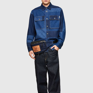 2025 personnalisé meilleur Design hommes Denim chemise mode vêtements 100% coton marque privée hommes Denim chemise taille régulière Vintage chemise - Product Image 3