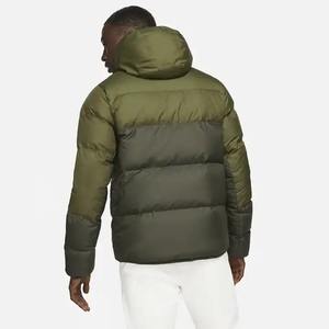 Veste matelassée pour homme, protection contre le froid hivernal, avec tissu en toile, col montant, logo frontal, imperméable et réversible - Product Image 2