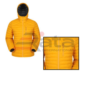 Veste bouffante en toile compressible de haute qualité pour hommes manteau d'hiver à capuche à col montant avec caractéristiques de neige isolées - Product Image 5