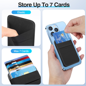 <span class=keywords><strong>Portafoglio</strong></span> per <span class=keywords><strong>Cellulare</strong></span> con Tasca per Carte, Magnetico e Resistente, in Lycra Elastica con Stampa Leopardata, Doppio Strato, Compatibile con iPhone - Product Image 2