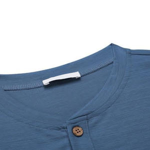 T-shirt boutonné pour hommes de Style tendance pour un usage quotidien Coupe régulière Manches courtes Respirant T-shirts à boutons pour hommes les plus demandés - Product Image 3