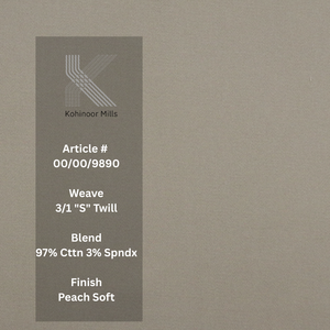 High quality 97% Cotton 3% SPANDEX Twill Poplin Fabric-Breathable <b>Washed</b> for Garments Dresses Pants Trouser Chinos Shorts - Product Image 1