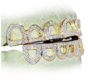 Personalizado Sólido 10K 14K Oro Real Dientes Grillz 925 Plata Corte Permanente Corte Profundo con Kit de Molde Gratis Incluido Colgantes y Dijes Finos - Product Image 2