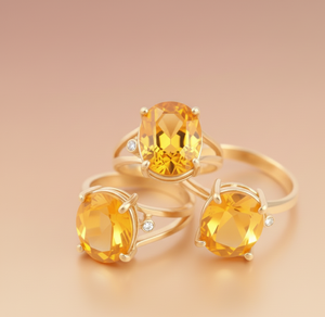 Anillo Premium de Plata de Ley 925 Chapado en Oro de 18K con Circonita Cúbica Redonda Amarilla de 10mm, 6 g, Regalo de Cumpleaños para Mujer - Product Image 3