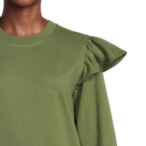 El último estilo, sudadera de mujer hecha a medida, ropa de invierno informal, tela de punto, precio al por mayor, teñido liso - Product Image 4