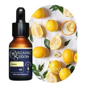 Huile Essentielle de Citron Bio Pure à 100% Bontoux, Pressée à Froid, 15ml, Huiles Hydratantes à la Lavande, Peel Serve - Product Image 1