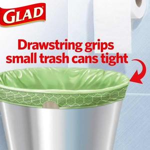 Glad 4 Gallon <b>Small</b> Drawstring Kitchen Trash <b>Bags</b>, Sweet Citron and Lime, 80 <b>Bags</b> - Product Image 2