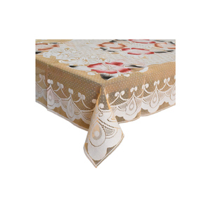 Precio al por mayor diseño de flores de algodón puro personalizado de lujo bordado manteles de boda - Product Image 3