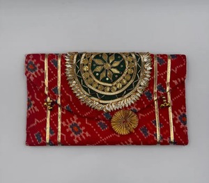 Gota patti shagun ซองจดหมายงานแต่งงานที่ใส่เงินสดกระเป๋าคลัทช์ผ้างานแต่งงานของอินเดีย nikah โปรดปราน haldi ganesh ของขวัญคืน - Product Image 5