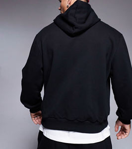 Ventas al por mayor logotipo personalizado en blanco 100% algodón hombres básicos sudaderas con capucha impresión personalizada transpirable Streetwear sudaderas con capucha para hombre - Product Image 3
