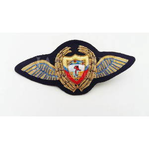 Top Quality <b>Badges</b> Wholesale Custom Hand Made Embroidery Twill Fabric <b>Badge</b> Uniforms Bullion Embroidered <b>Badge</b> - Product Image 4