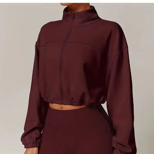 Fisoew, sudadera informal de cuello alto de gran tamaño para mujer, Jersey de manga larga con capucha para ropa superior de talla grande - Product Image 1