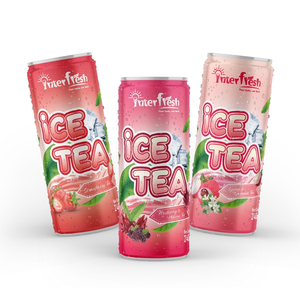 เครื่องดื่มชาน้ำแข็งสีเขียว500มล. แบบอินเตอร์เฟรชพร้อมน้ำผลไม้รสส้มลิ้นจี่ - Product Image 2